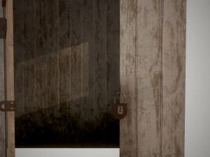 low poly small wooden cabin shed pbr vr - ar - low-poly 3D Model