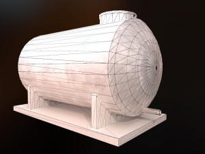 low poly water storage tank pbr vr - ar - low-poly Modelo 3D