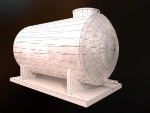low poly water storage tank pbr vr - ar - low-poly 3D Model