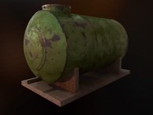 low poly water storage tank pbr vr - ar - low-poly Modelo 3D