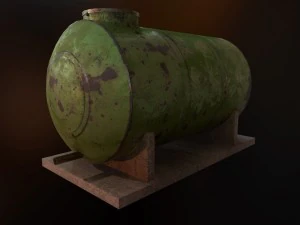 low poly water storage tank pbr vr - ar - low-poly 3D Model