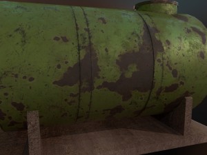 low poly water storage tank pbr vr - ar - low-poly Modelo 3D