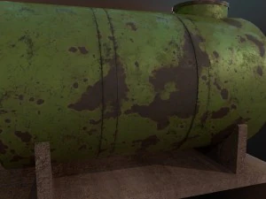 low poly water storage tank pbr vr - ar - low-poly 3D Model