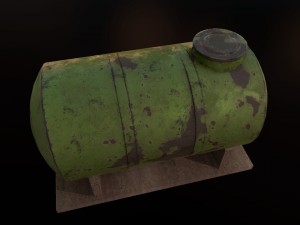 low poly water storage tank pbr vr - ar - low-poly Modelo 3D