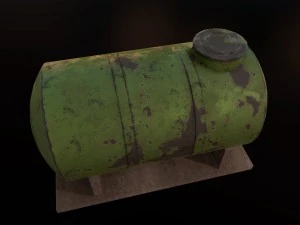 low poly water storage tank pbr vr - ar - low-poly 3D Model