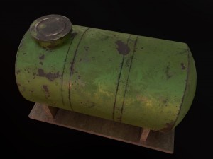 low poly water storage tank pbr vr - ar - low-poly Modelo 3D
