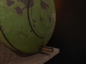 low poly water storage tank pbr vr - ar - low-poly 3D Model