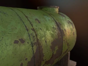 low poly water storage tank pbr vr - ar - low-poly 3D Model
