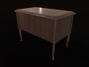 low poly night stand pbr vr - ar - low-poly 3D Model