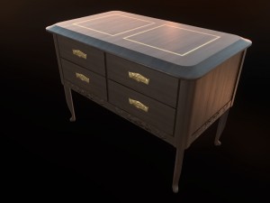 low poly night stand pbr vr - ar - low-poly 3D Model