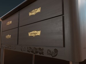 low poly night stand pbr vr - ar - low-poly 3D Model