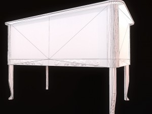 low poly night stand pbr vr - ar - low-poly 3D Model
