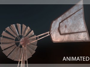 low poly windmill pbr vr - ar - low-poly 3D Model