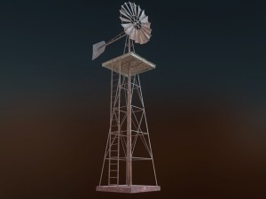 low poly windmill pbr vr - ar - low-poly 3D 模型