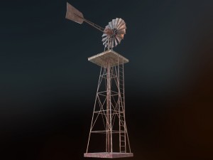 low poly windmill pbr vr - ar - low-poly 3D 模型