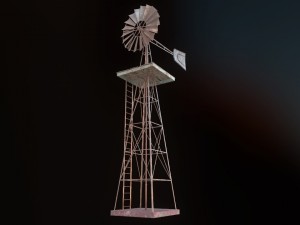 low poly windmill pbr vr - ar - low-poly 3D 模型