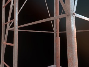 low poly windmill pbr vr - ar - low-poly 3D 模型