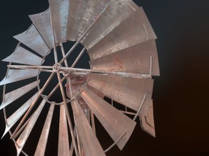 low poly windmill pbr vr - ar - low-poly 3D 模型