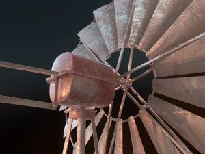 low poly windmill pbr vr - ar - low-poly 3D Model
