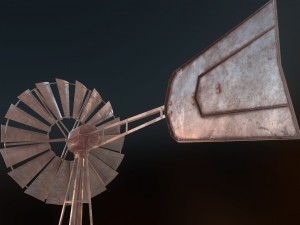 low poly windmill pbr vr - ar - low-poly 3D 模型