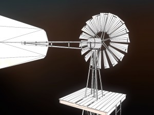 low poly windmill pbr vr - ar - low-poly 3D 模型