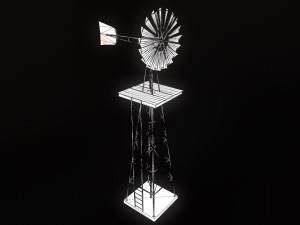 low poly windmill pbr vr - ar - low-poly 3D 模型