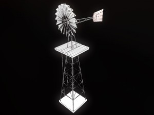 low poly windmill pbr vr - ar - low-poly 3D 模型