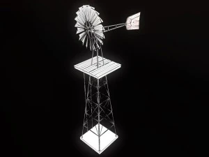 low poly windmill pbr vr - ar - low-poly 3D Model