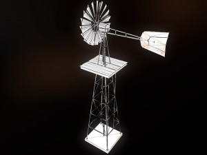 low poly windmill pbr vr - ar - low-poly 3D 模型