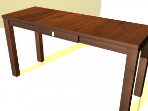 study table desk 3D Model