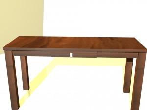 study table desk 3D Model