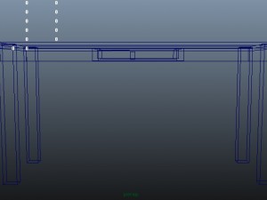 study table desk 3D Model