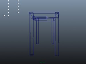 study table desk 3D Model