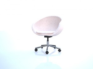 white cosmic computer chair 3D 모델