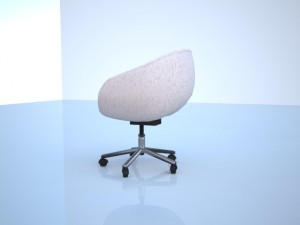 white cosmic computer chair Modello 3D
