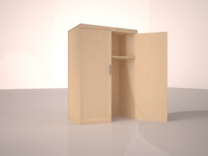 simple bedroom wardrobe Modelo 3D