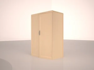 simple bedroom wardrobe 3D Model