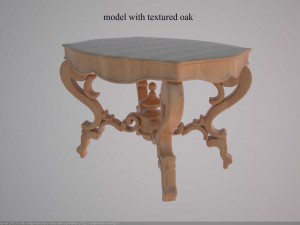 antique table hvii century 3D Model