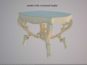 antique table hvii century 3D Model