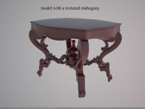 antique table hvii century 3D Model