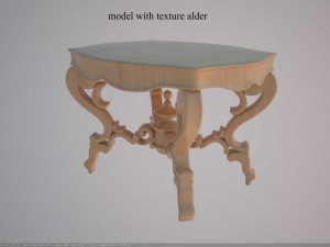 antique table hvii century 3D Model