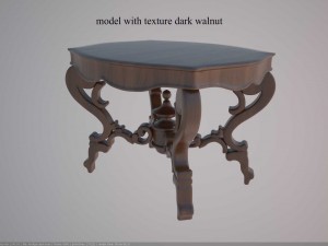 antique table hvii century 3D Model