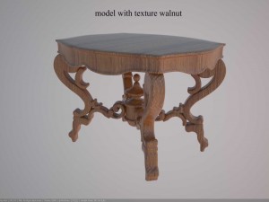 antique table hvii century 3D Model