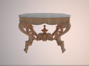 antique table hvii century 3D Model