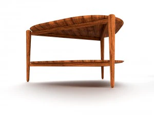 mid century coffee table 01 3D Model