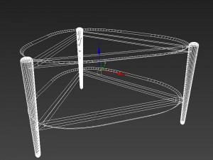 mid century coffee table 01 Modelo 3D
