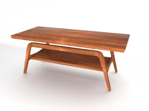 mid century coffee table 02 3D Model