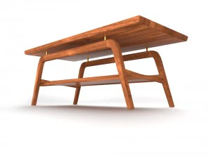 mid century coffee table 02 3D Model