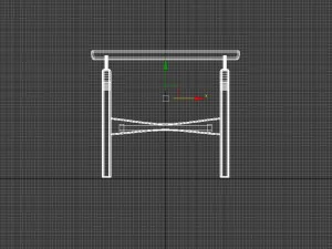 mid century coffee table 02 3D Model