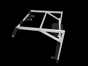 horizontal bar wall 3D-Modell